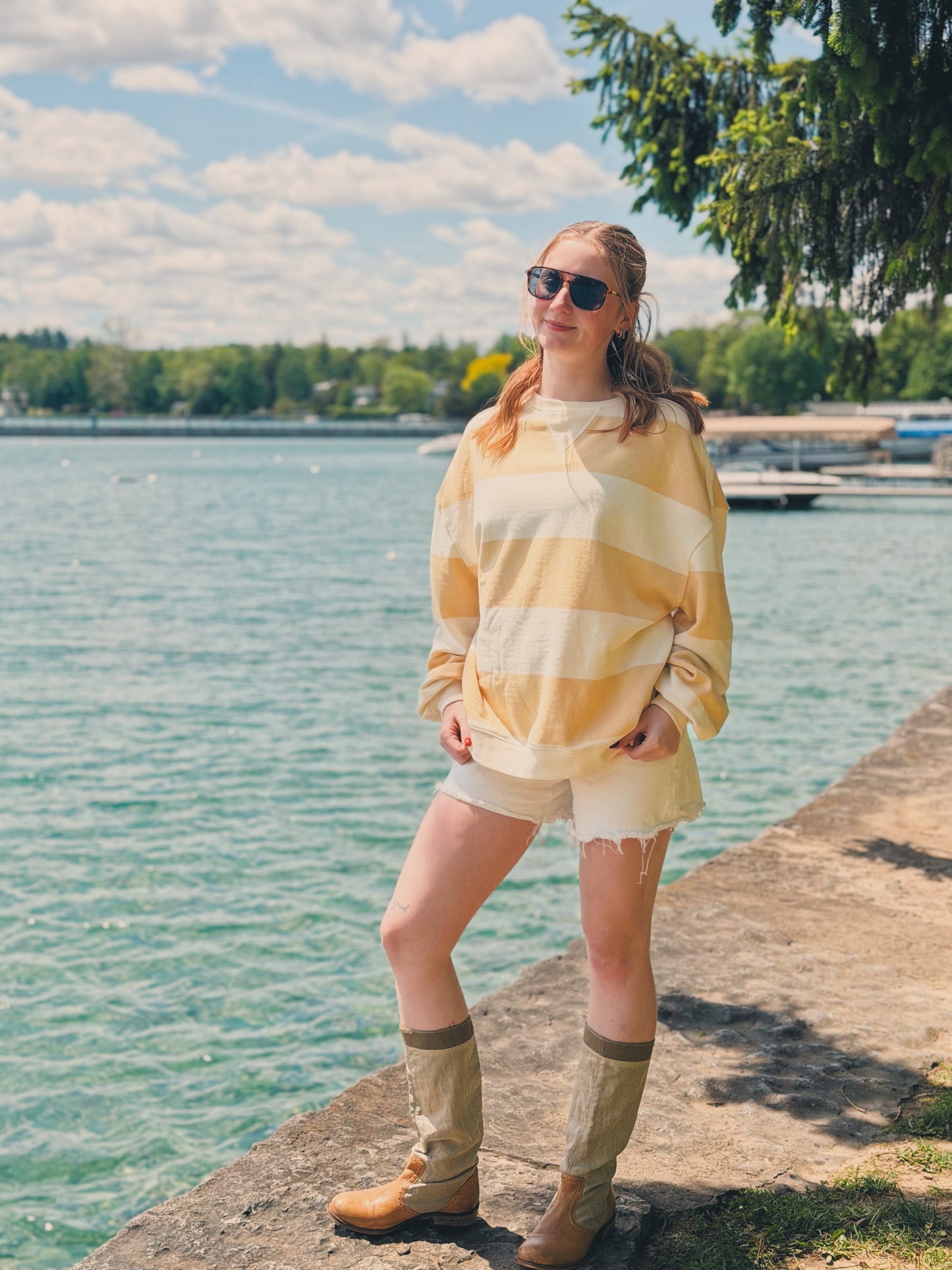 Classic Oversized Stripe Crew