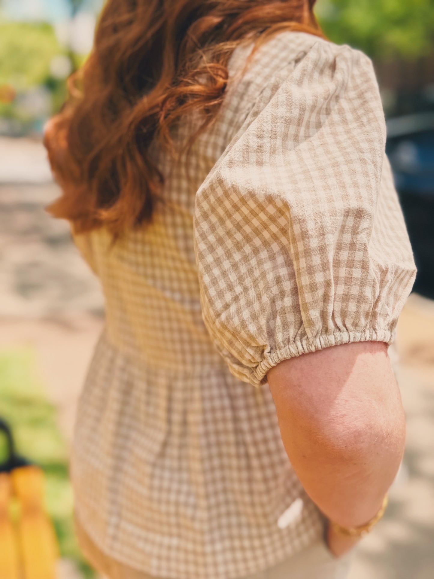 Plaid Collared Blouse