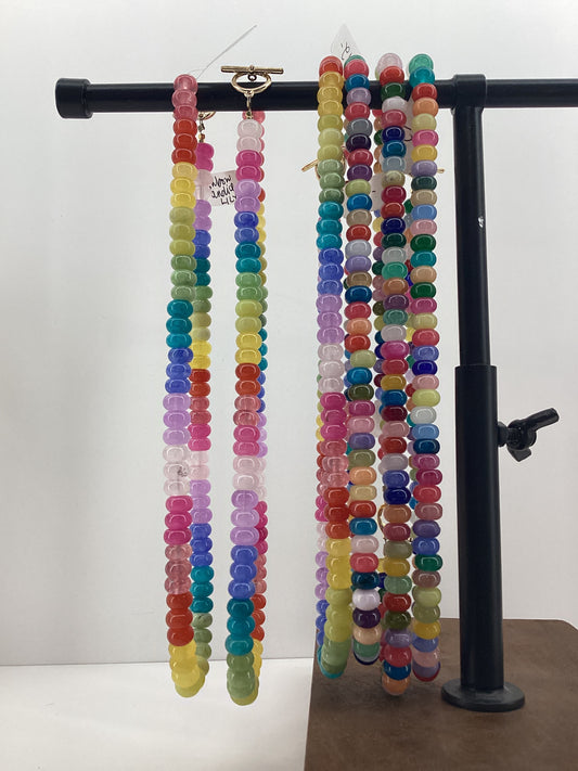 Rainbow Glass Beaded Necklace