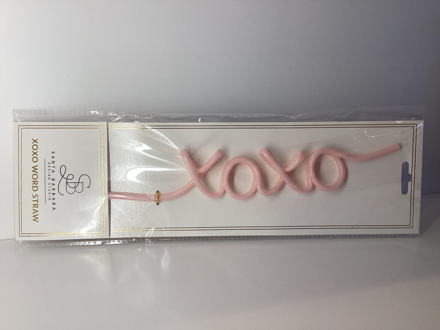 Pink Word Straw