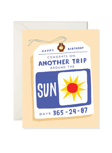 Sun Tag Birthday Card