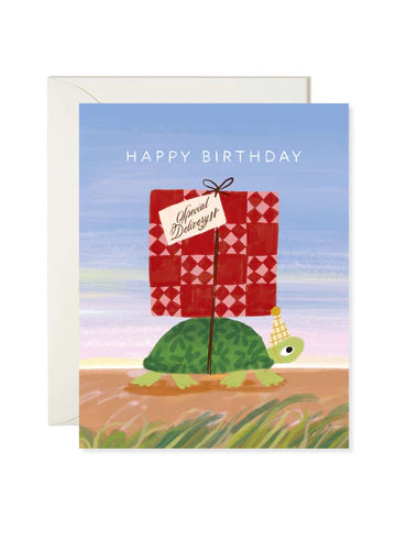 Turtle Delivery Birthday Card