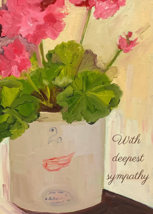 Geranium Sympathy Card