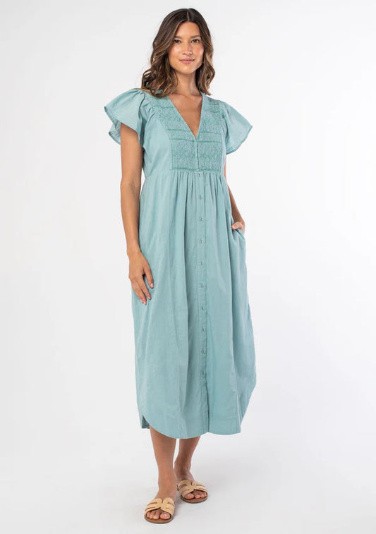 Finley Midi Dress - Aqua