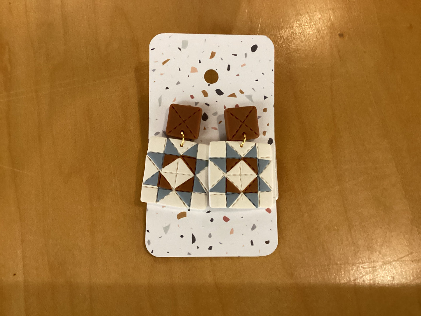 Quilted Style Earrings