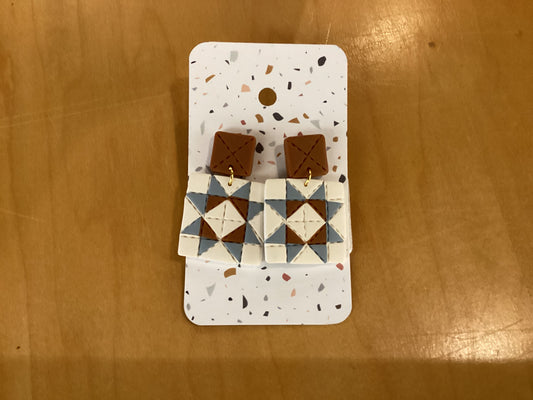 Quilted Style Earrings
