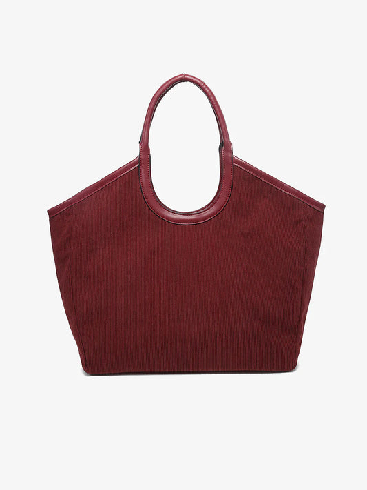 Piper Corduroy Mini Tote - Cherry Lacquer