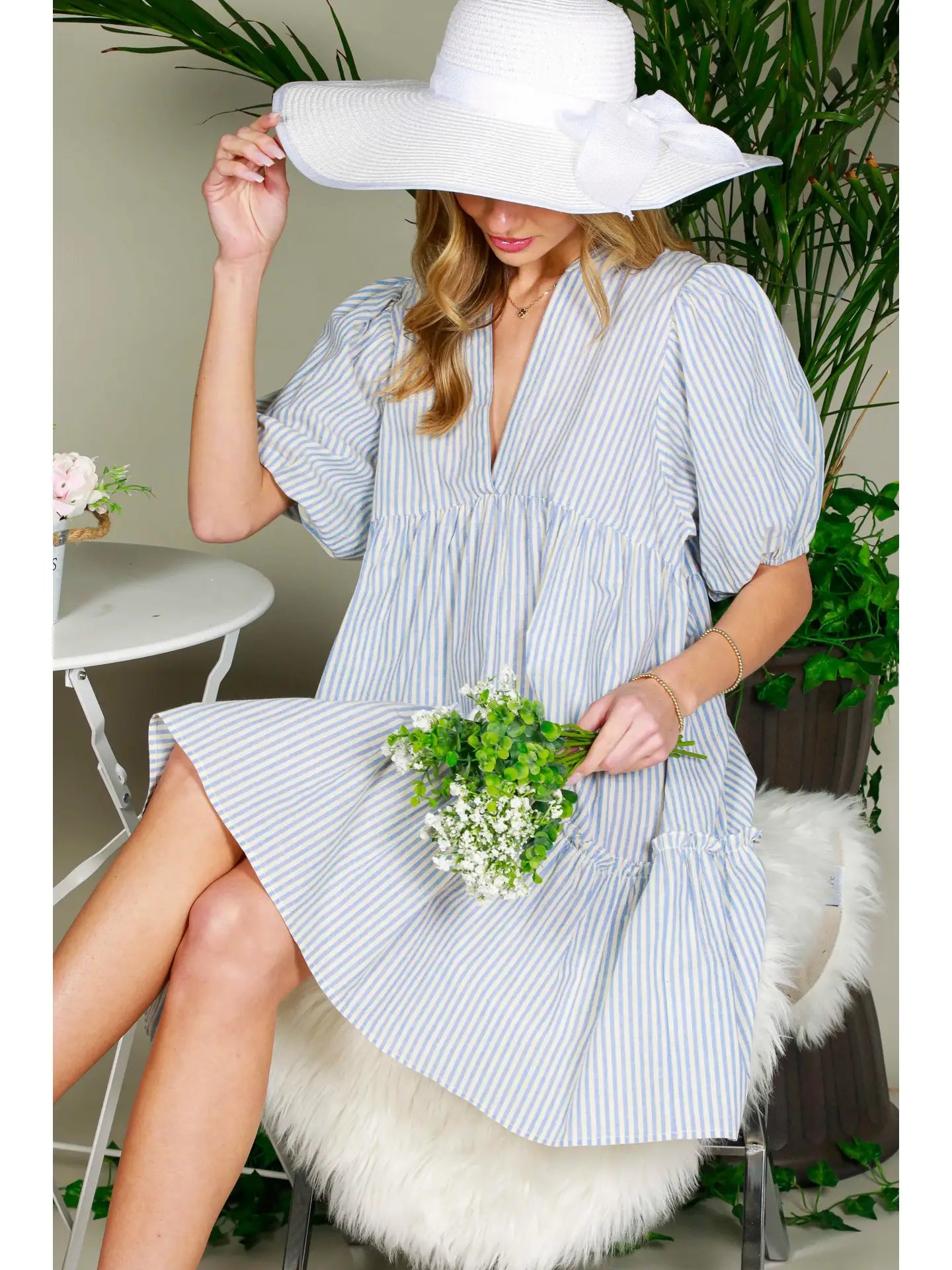 Striped Blue Dress