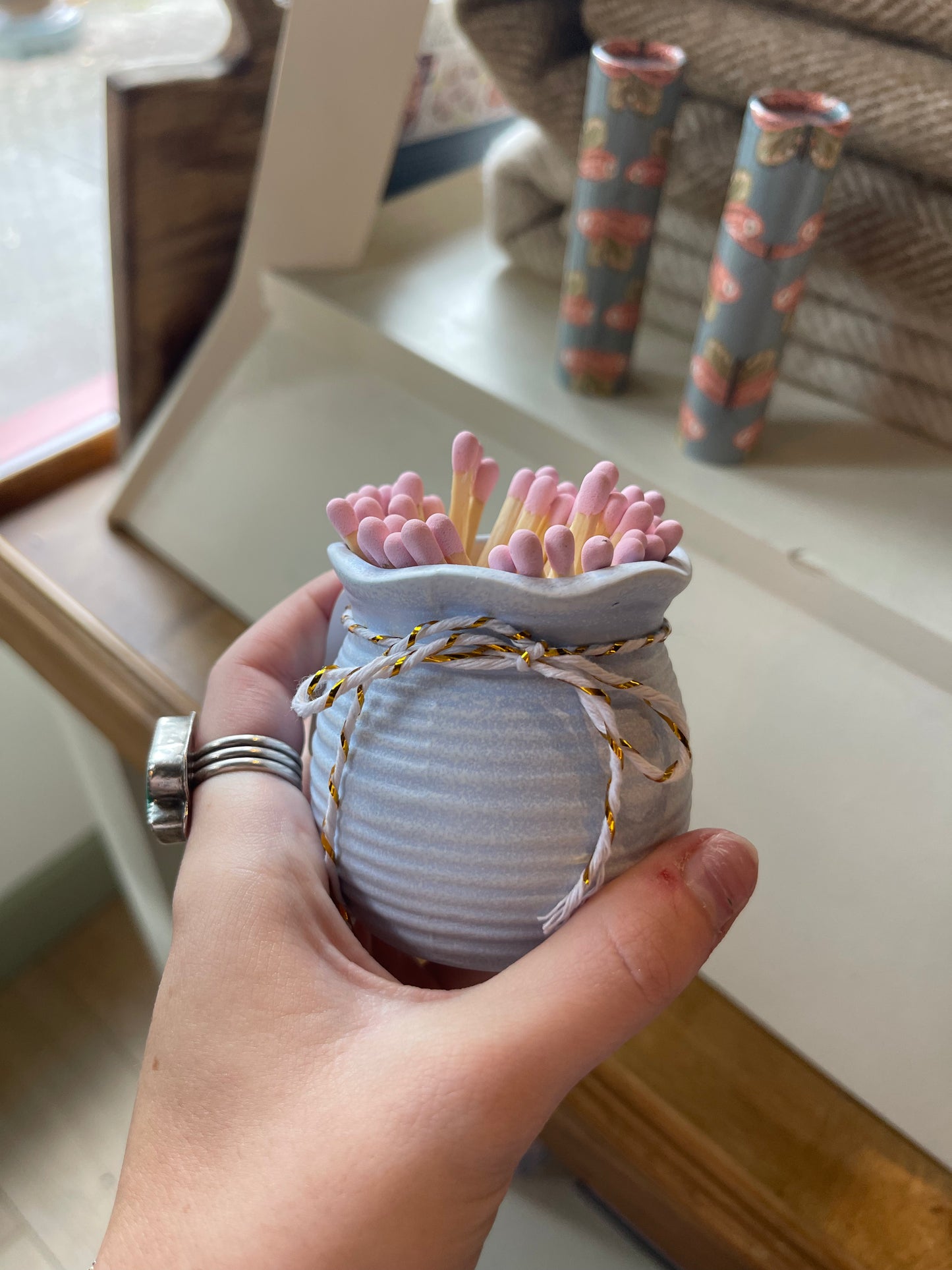 Ceramic Match Holders & 3" Matches