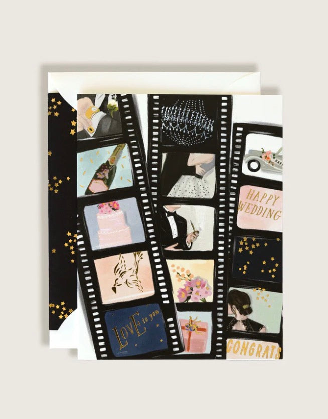 Happy Wedding Filmstrip Card