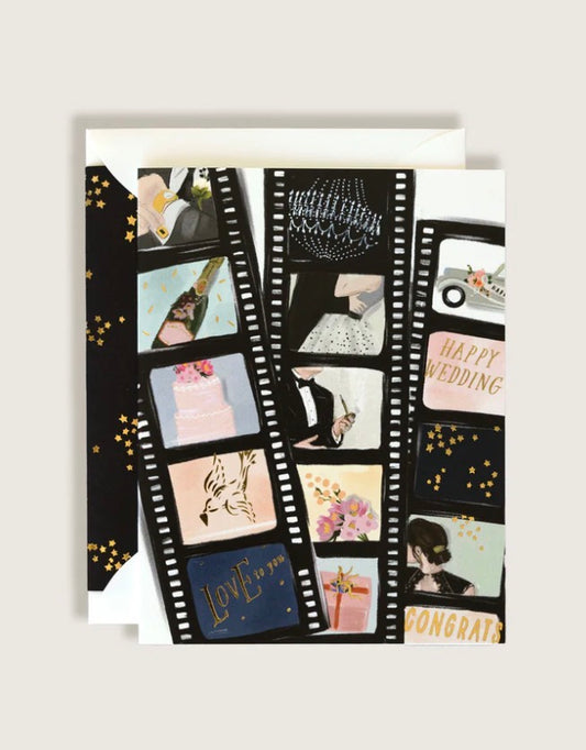 Happy Wedding Filmstrip Card