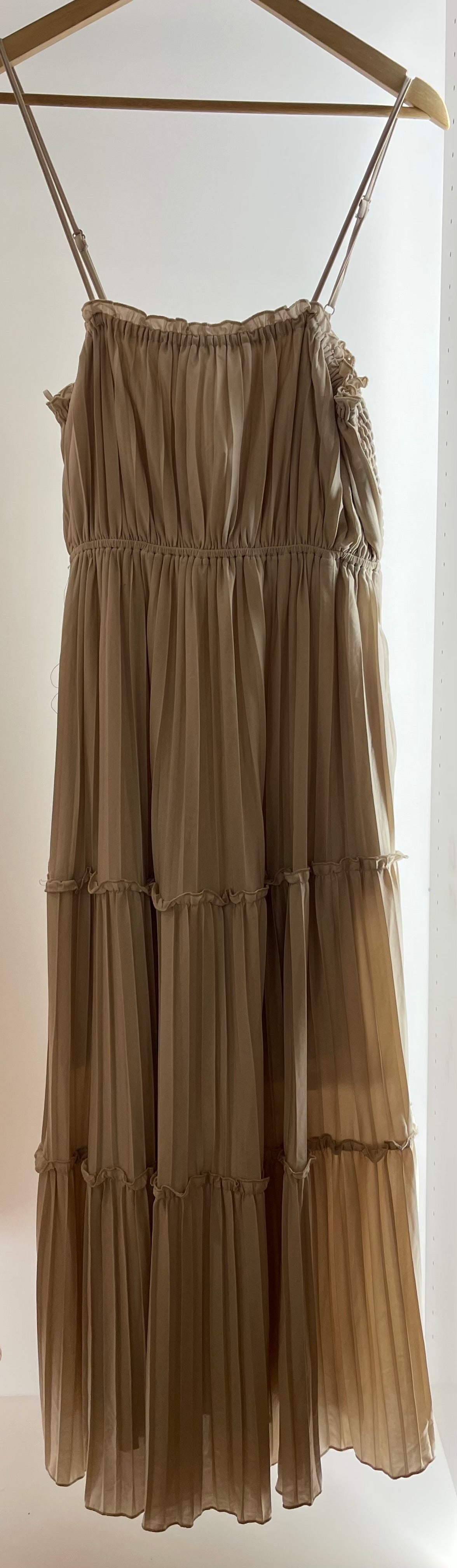 Pleated Tiered Maxi Dress