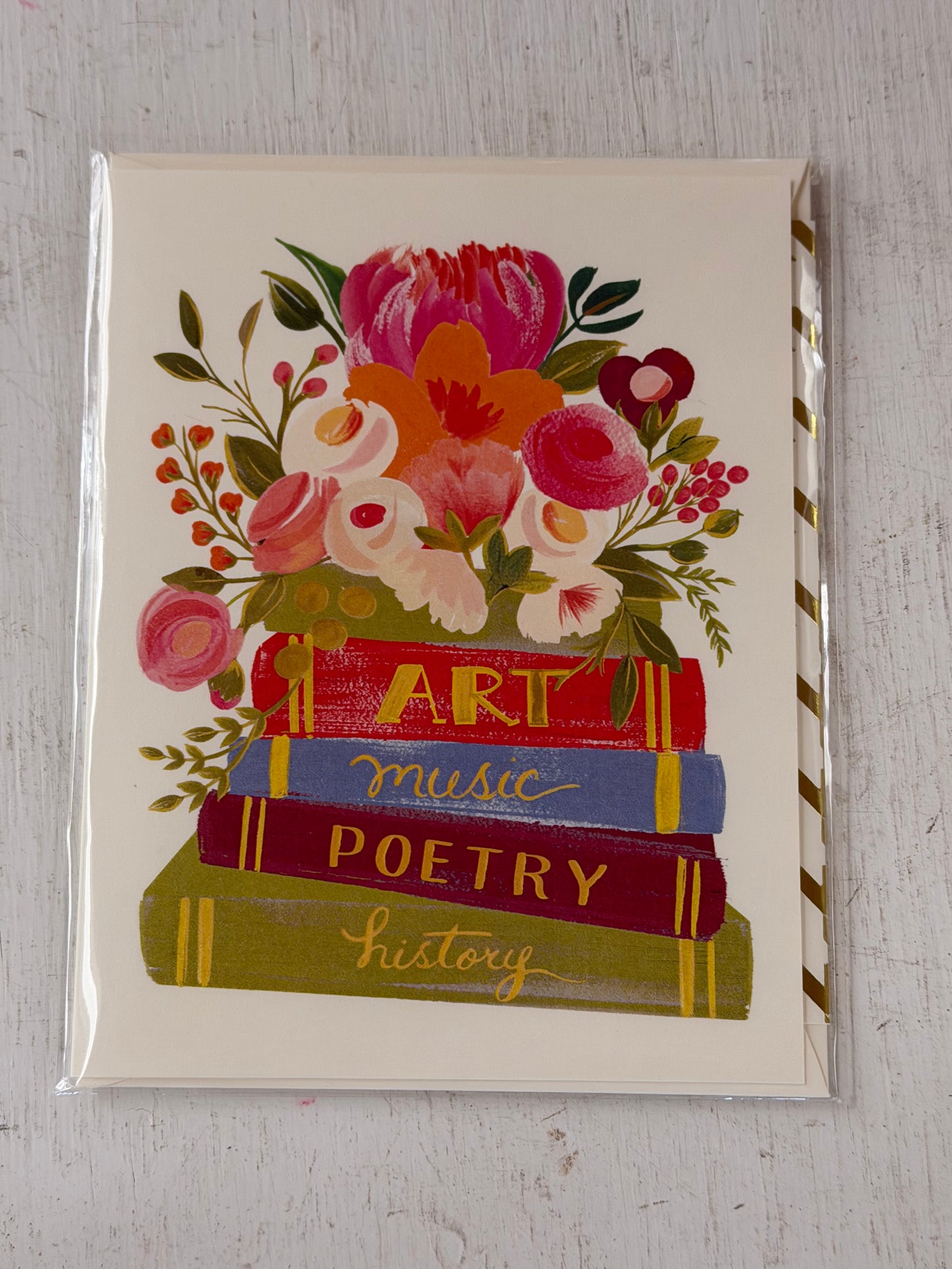 Floral Book Card