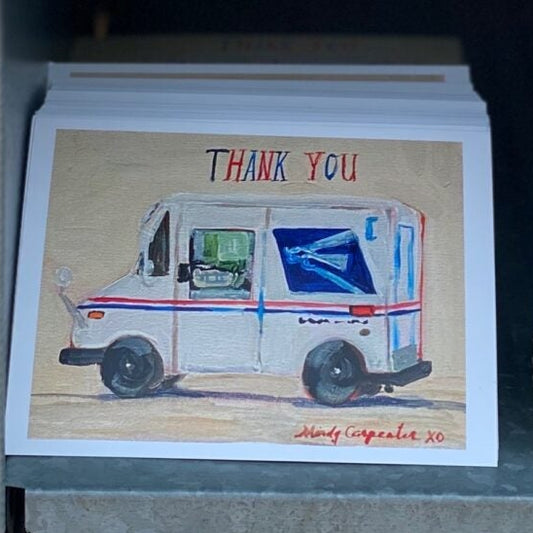 Thank You Mail Truck Card