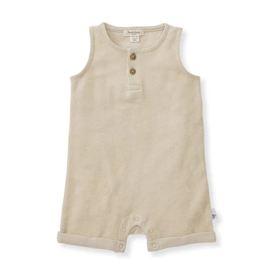 Organic Cotton Terry Romper - Fossil