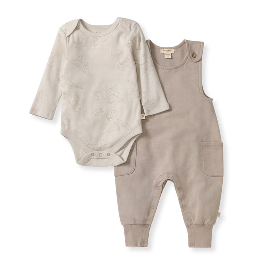 Origami Dinos Bodysuit & Jumpsuit Set