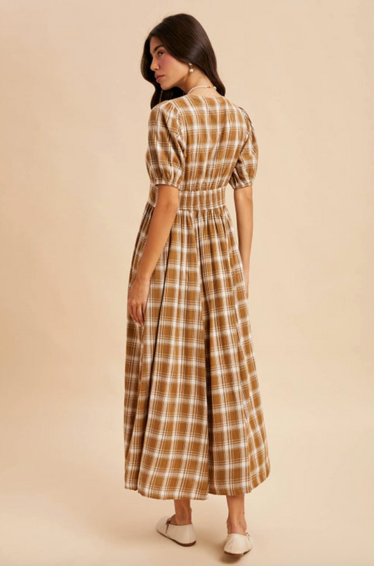 Plaid Button Down Maxi
