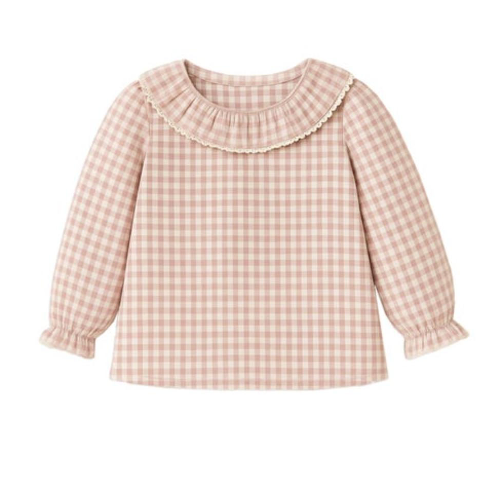 Ruffle Gingham Shirt
