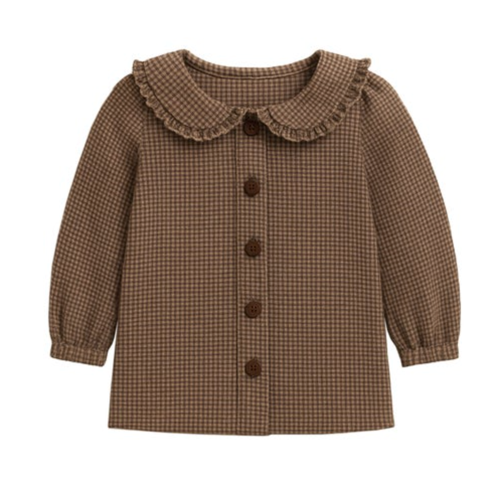 Yael Ruffle Flannel Shirt