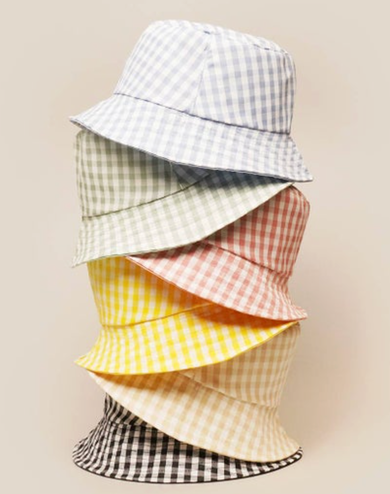 Gingham Reversible Bucket Hat