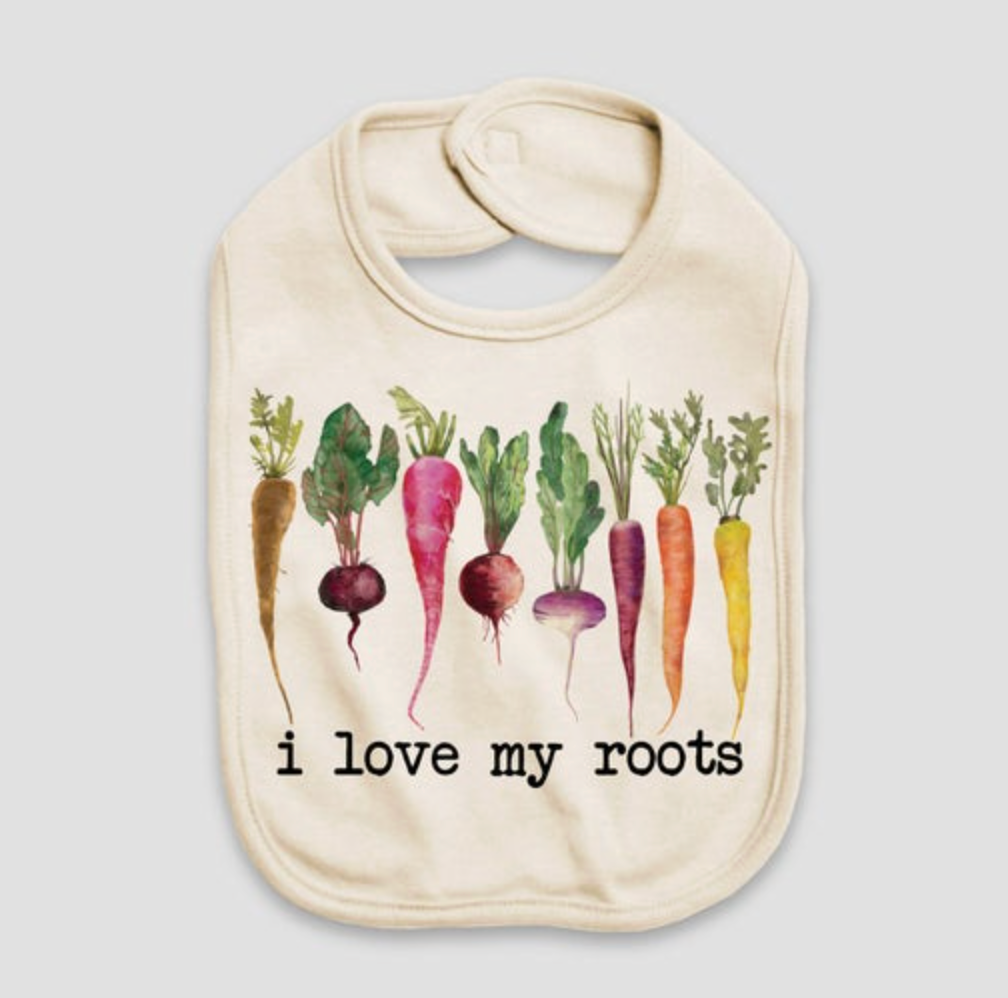 I Love My Roots Bib