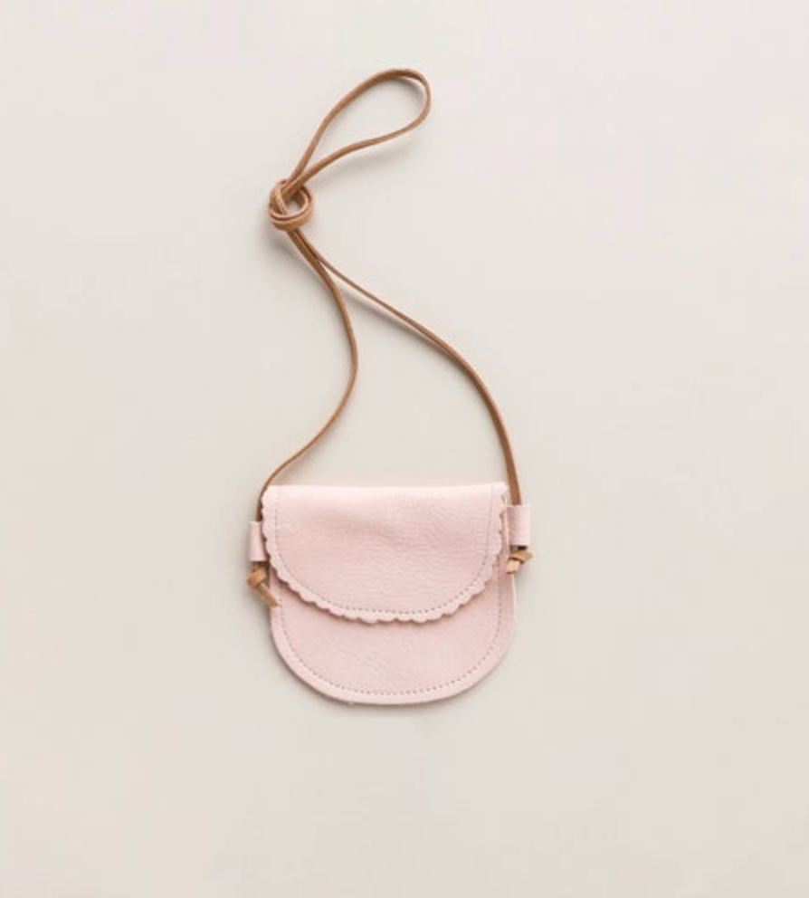 Scalloped Leather Purse