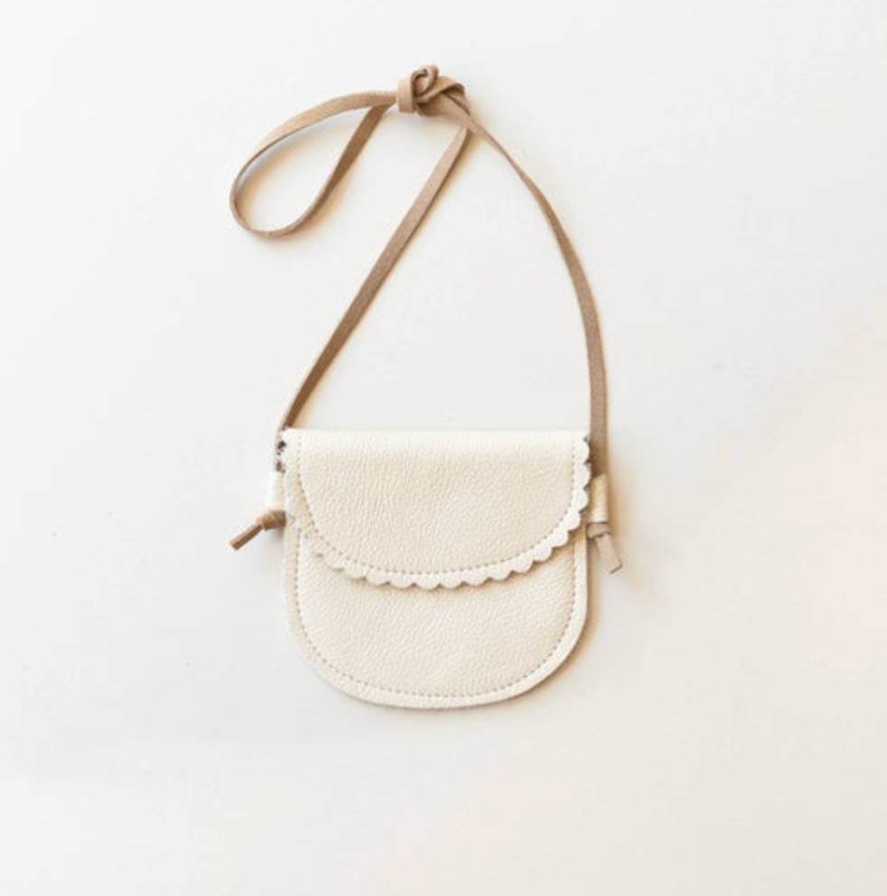 Scalloped Leather Purse
