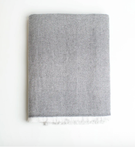 Fringe Bottom Cashmere Blanket