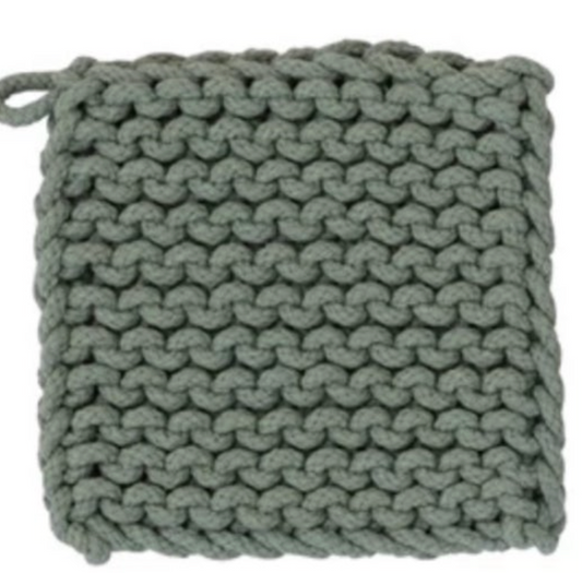 Square Crochet Pot Holder: Dark