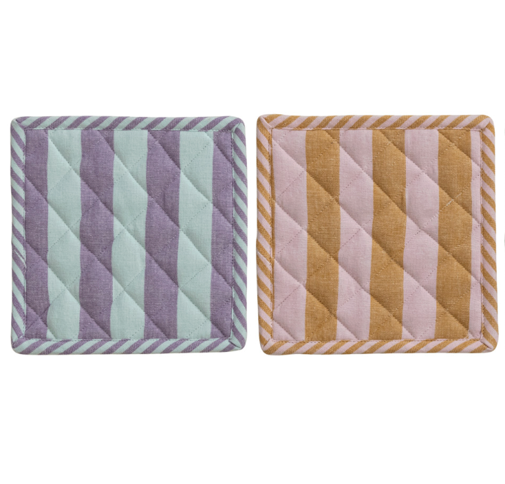 8" Square Striped Pot Holder