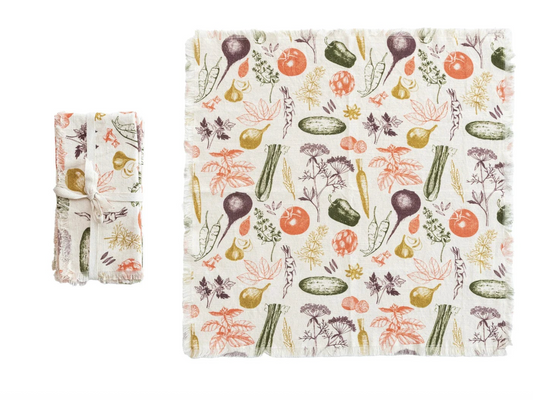 Vegetable Fridge Napkins Set