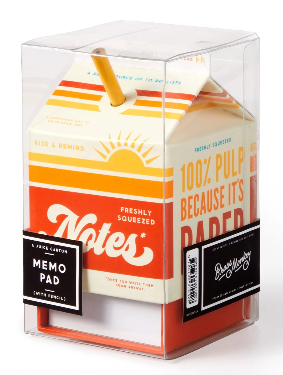 Juice Carton Memo Pad