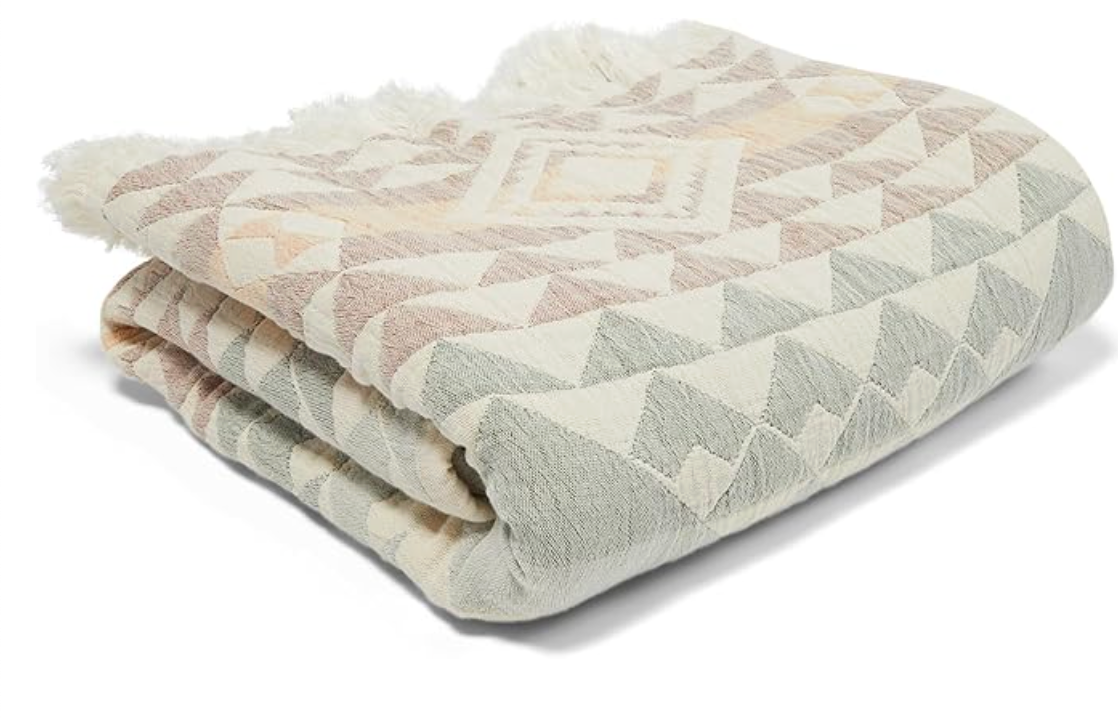Pendleton Fringed Cotton Throw Blanket