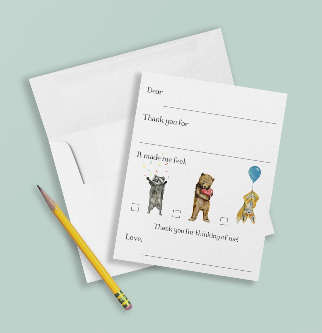 Kids Stationery Thank you Card Set