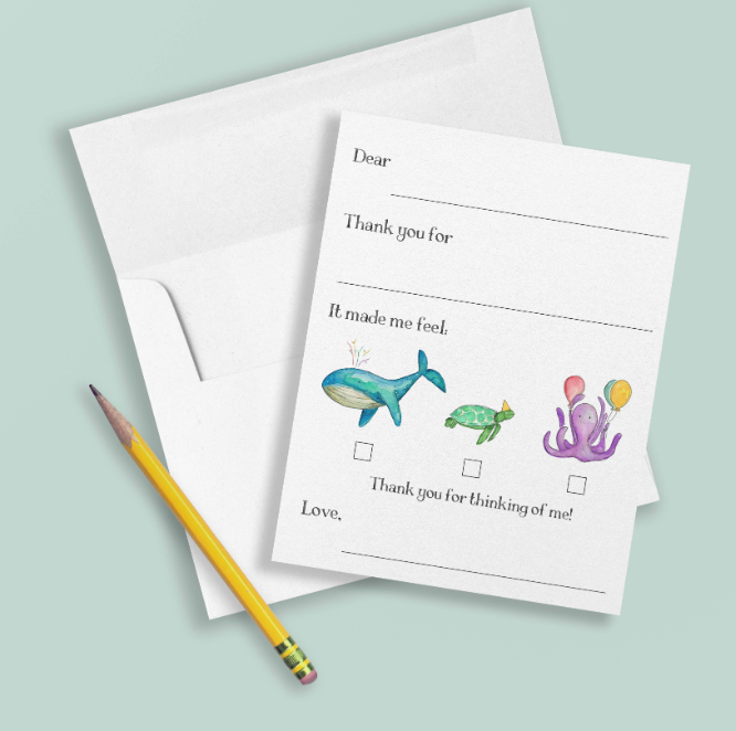 Kids Stationery Thank you Card Set