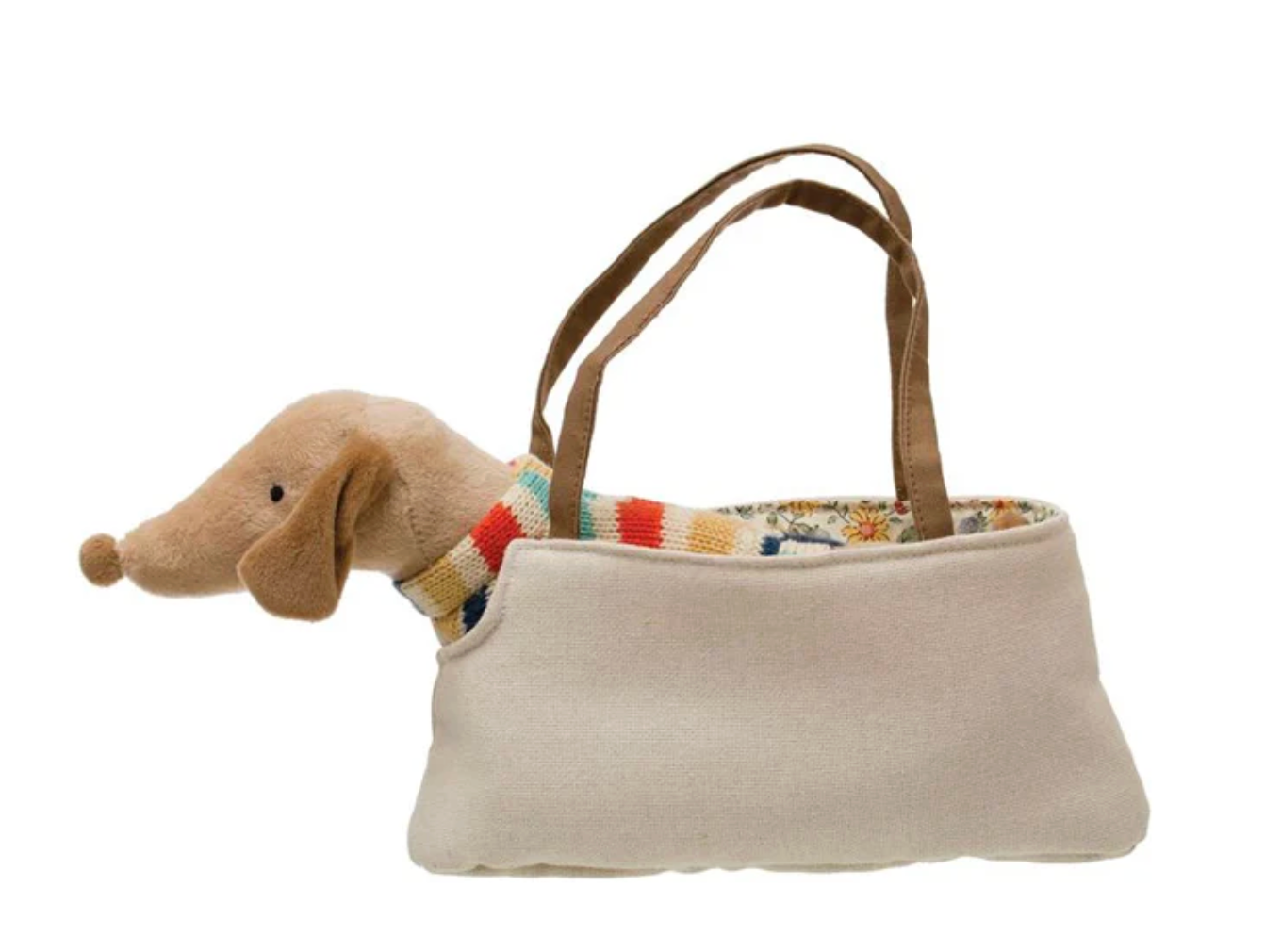 Cotton Brown Removable Dachshund in Carrier