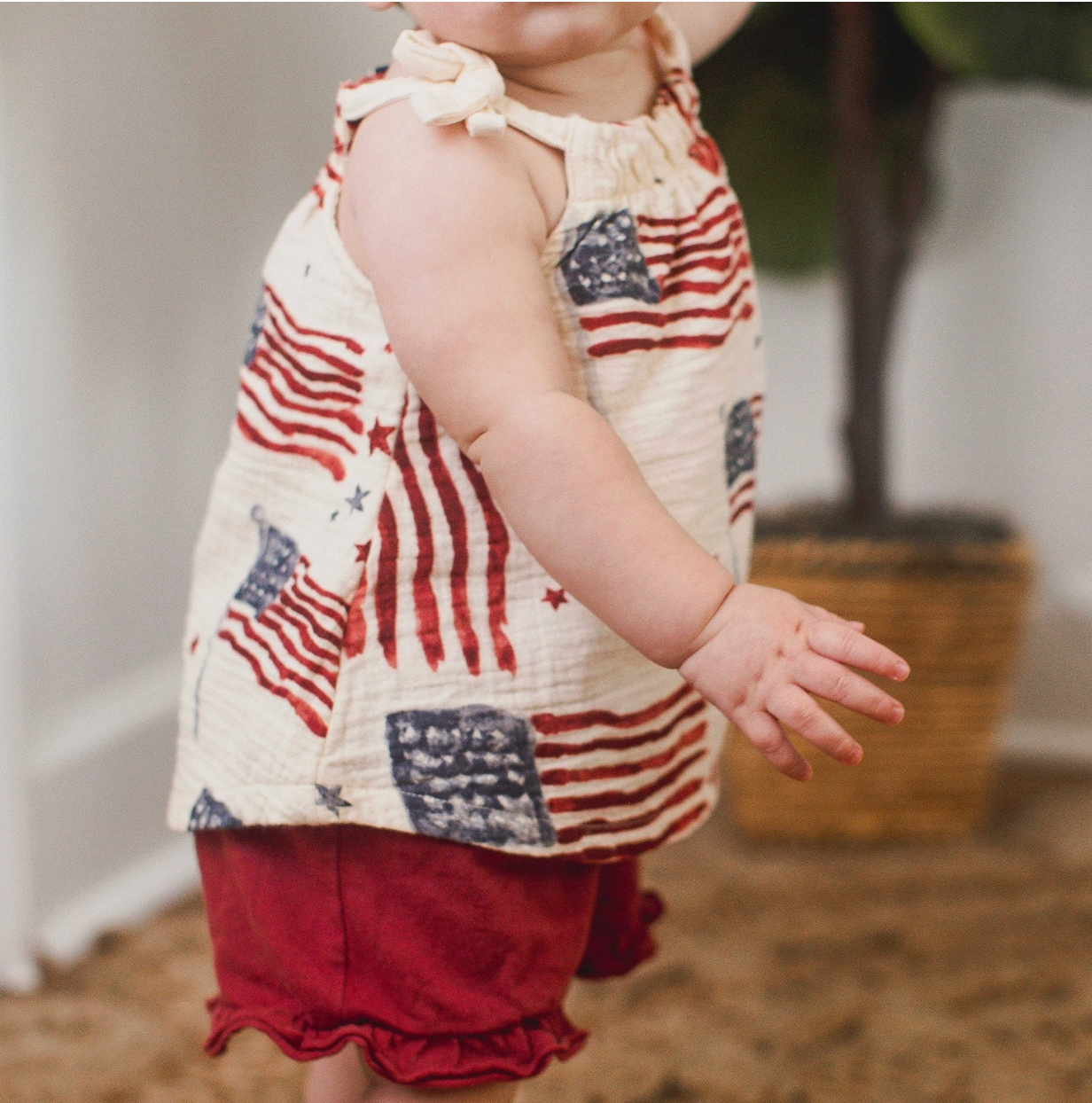 American Flag Girl Tank + Short Set