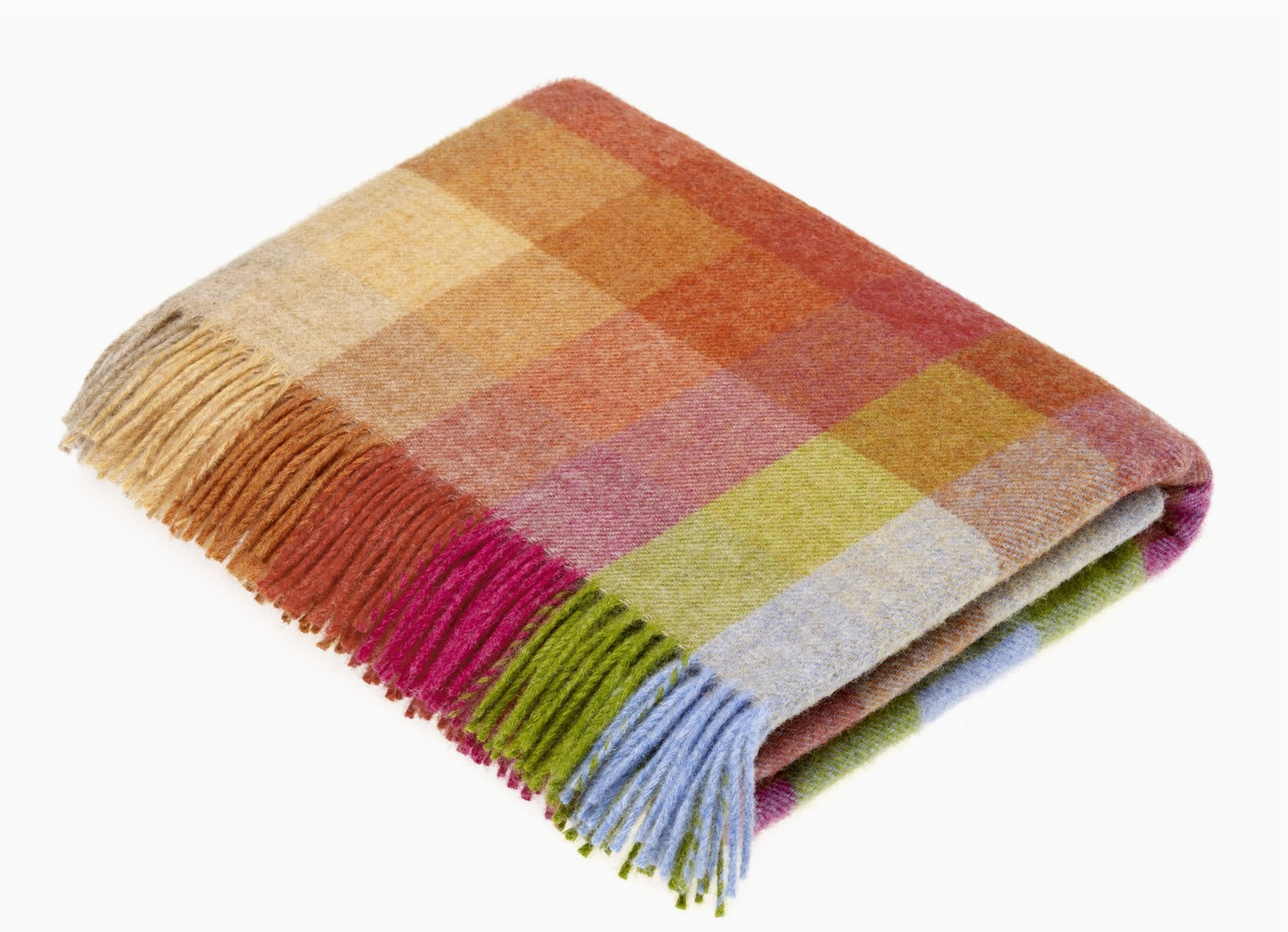 Picnic Blanket, Harlequin Sunshine, 100% Shetland Wool