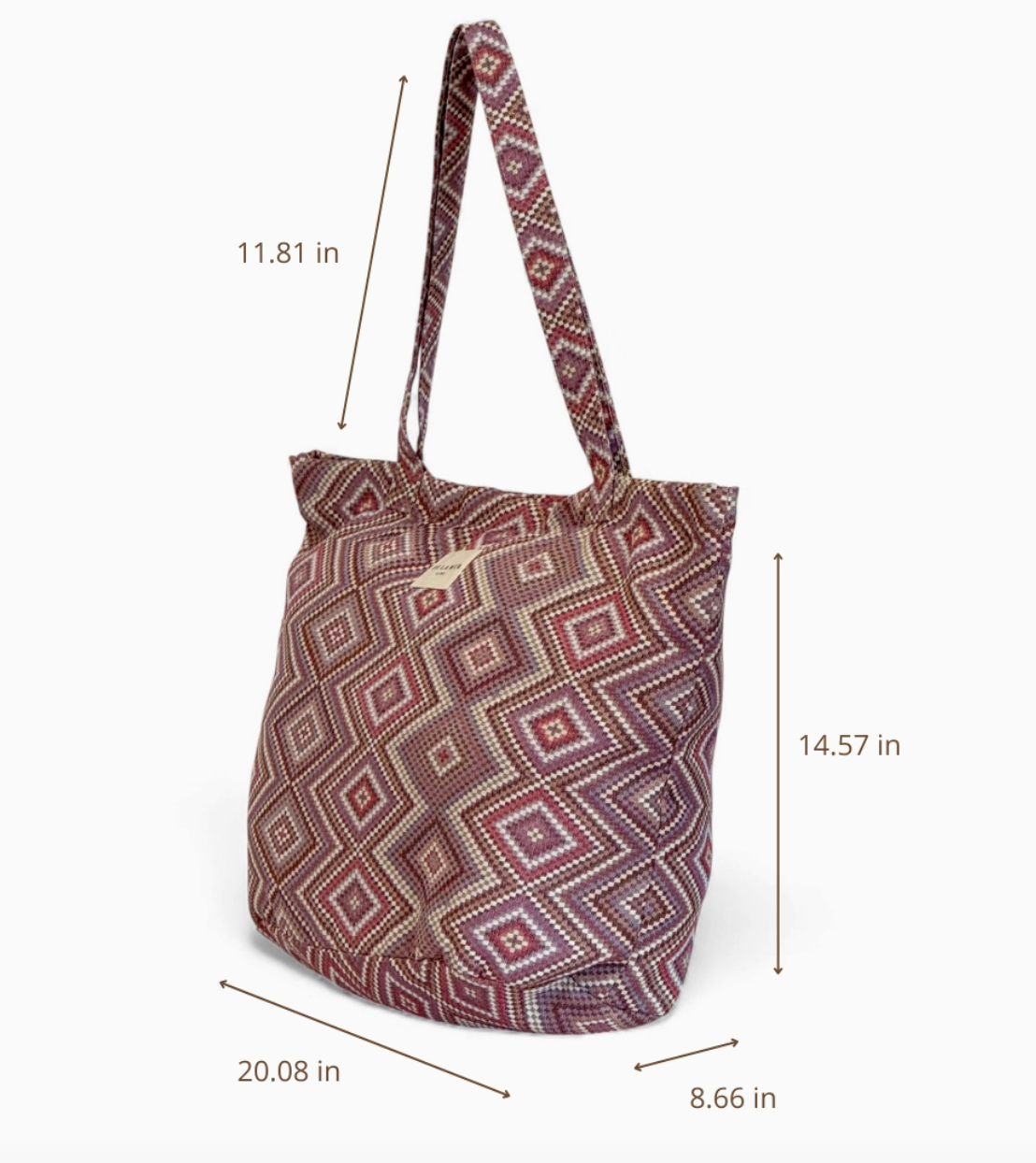 De La Large Zippered Bag