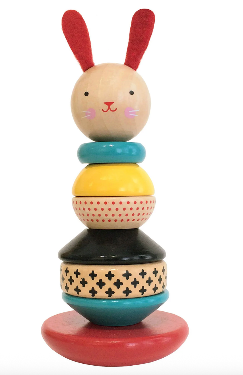 Wooden Rabbit Stacker Toy