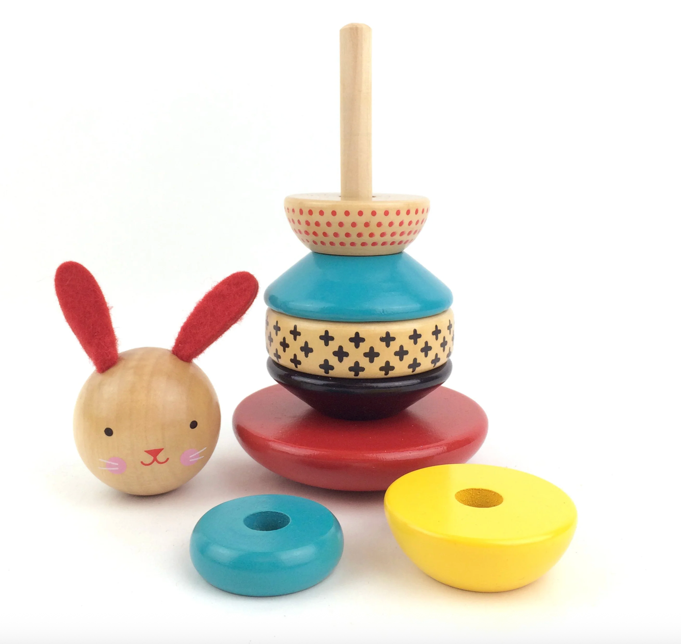 Wooden Rabbit Stacker Toy