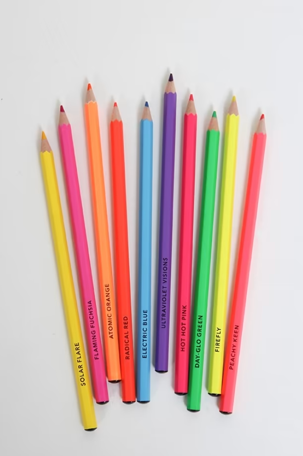 Bright Ideas Neon Colored Pencils: 10 Colored Pencils