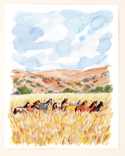 Horse Pasture Art Print