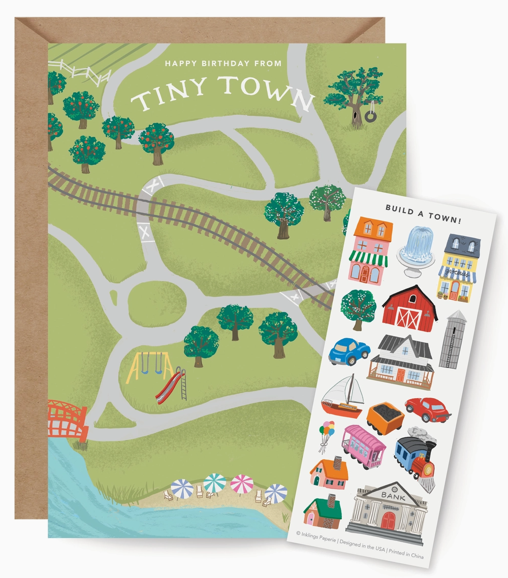 Sticker Sheet Tiny Town Card