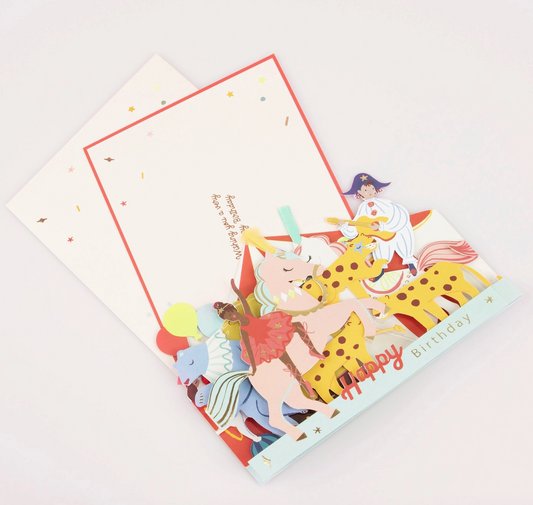 3D Circus Bday Card