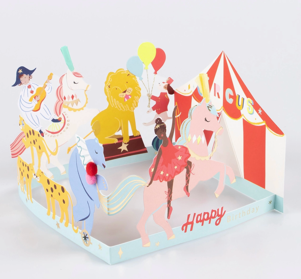 3D Circus Bday Card