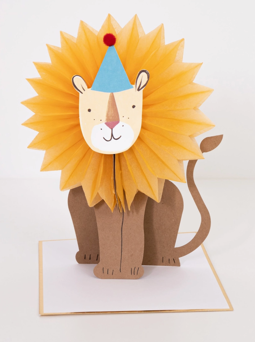 3D Lion Card