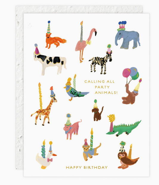 Party Animals Bday Card
