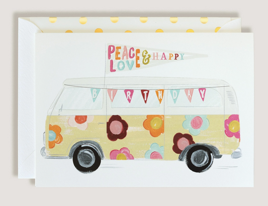 Peace Love Bday Card