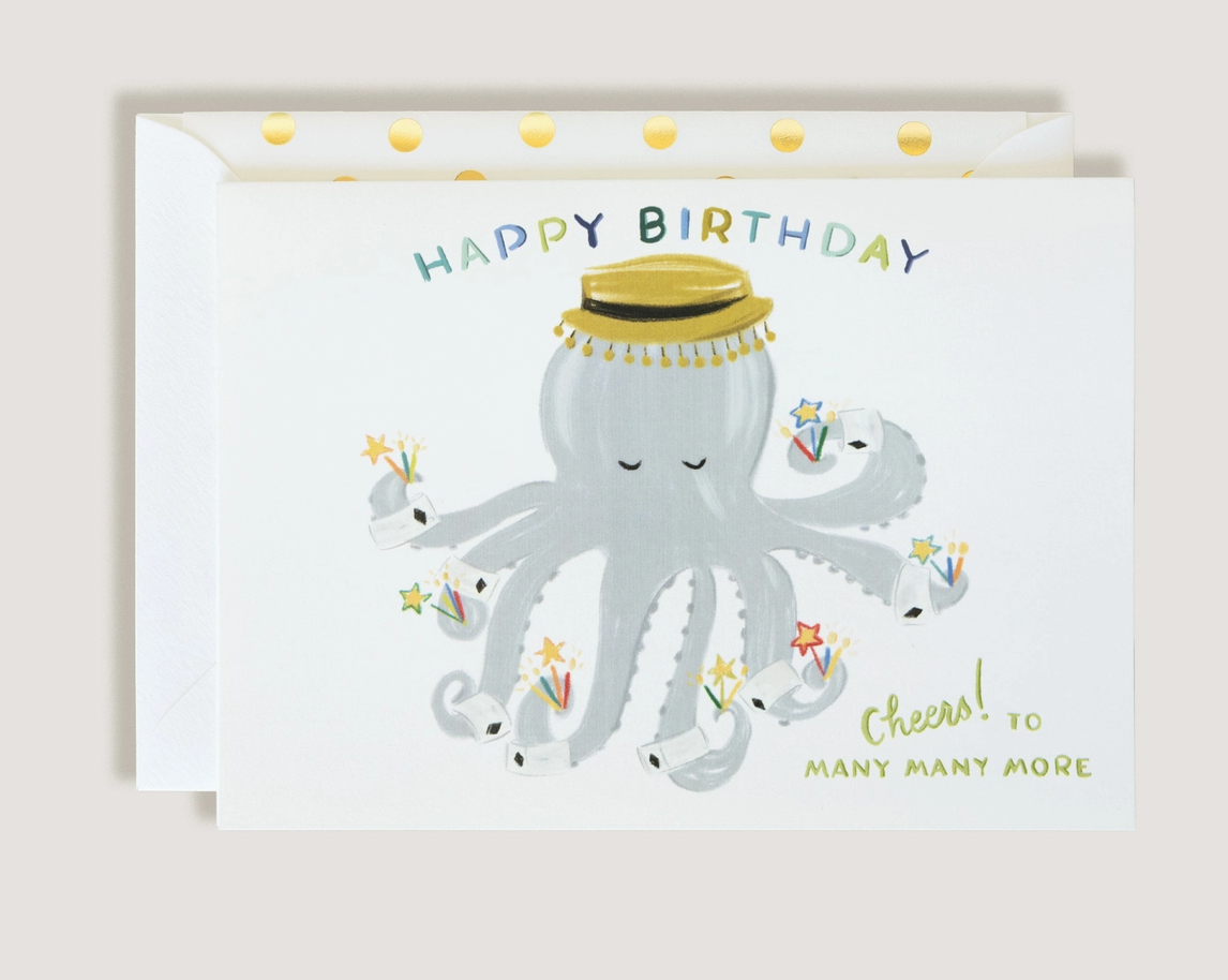 Octopus Bday Card